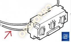 Piese Opel CABLU CLAPETE AEROTERMA COMANDA DEZABURIRE PARBRIZ 1824066 1824075 OPEL ASTRA G DELPHI 