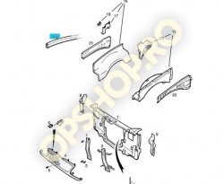 Piese Opel CHEDER ARIPI FATA 1124800 OPEL FRONTERA A ROLA 3ML