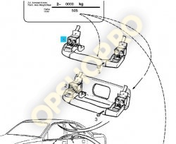 Piese Opel MANER SUSTINERE INTERIOR STALP 1745081 OPEL VECTRA A SENATOR B GRI DESCHIS 