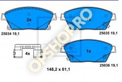 Piese Opel PLACUTE FRANA FATA OPEL ASTRA J ZAFIRA C JANTE 16 17